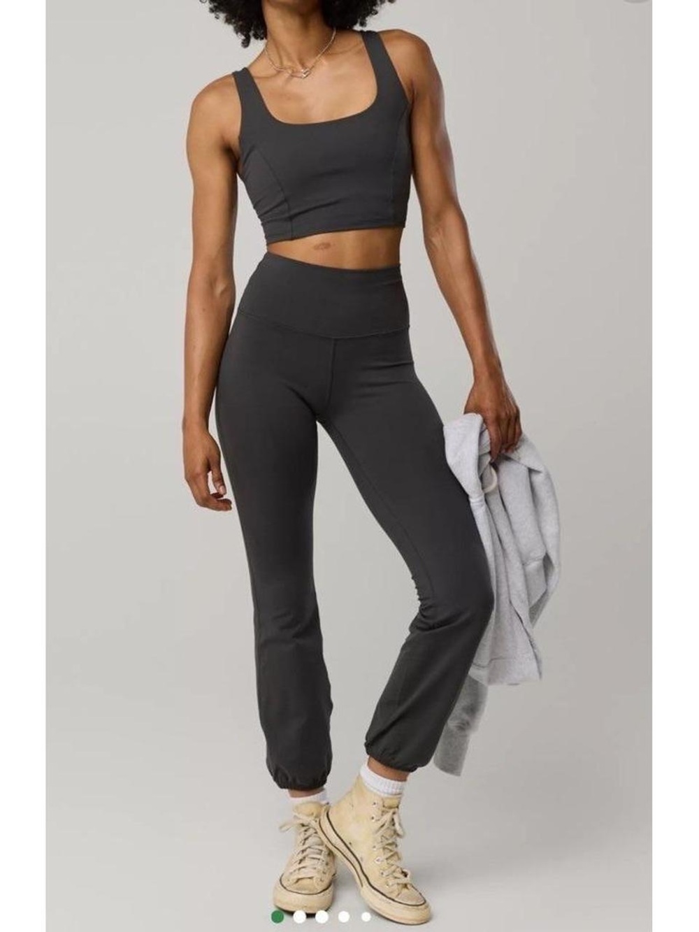 aerie Charcoal High-Rise cinch pant